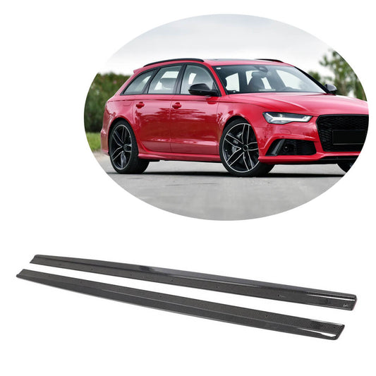 Side skirts Carbon (for RS6 Avant 2013-2016) for Audi A6 C7 2011-2017 - image 1