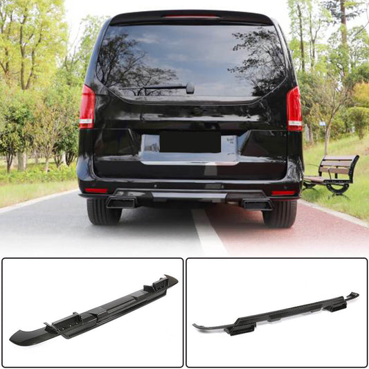 Rear bumper diffuser V1 (for V-Class 2014-2019, Carbon) for Mercedes Vito / V-class W447 2014↗ year - image 1