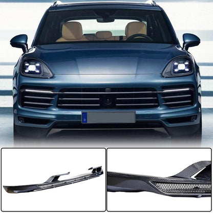 Front Lip Overlay (for Base 2018-2023, Carbon) for Porsche Cayenne 2018- - image 1