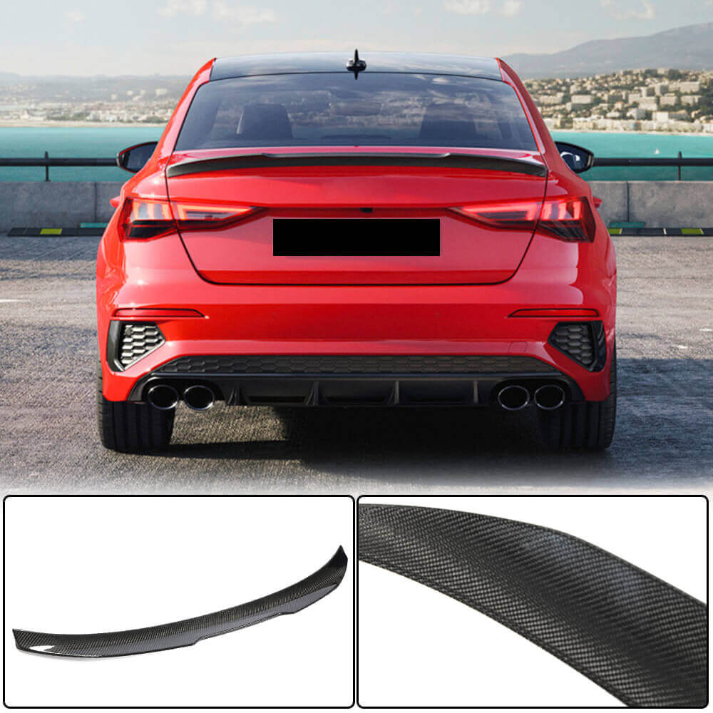 Spoiler V2 (for Sedan, Carbon) for Audi A3 2020- - image 1