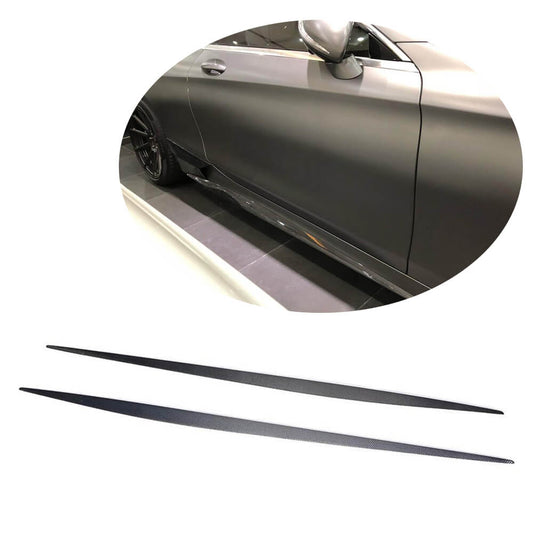 Side Skirts (for AMG-Line 2015-2018, Carbon) for Mercedes S-class C217 Coupe 2014-2020 - image 1