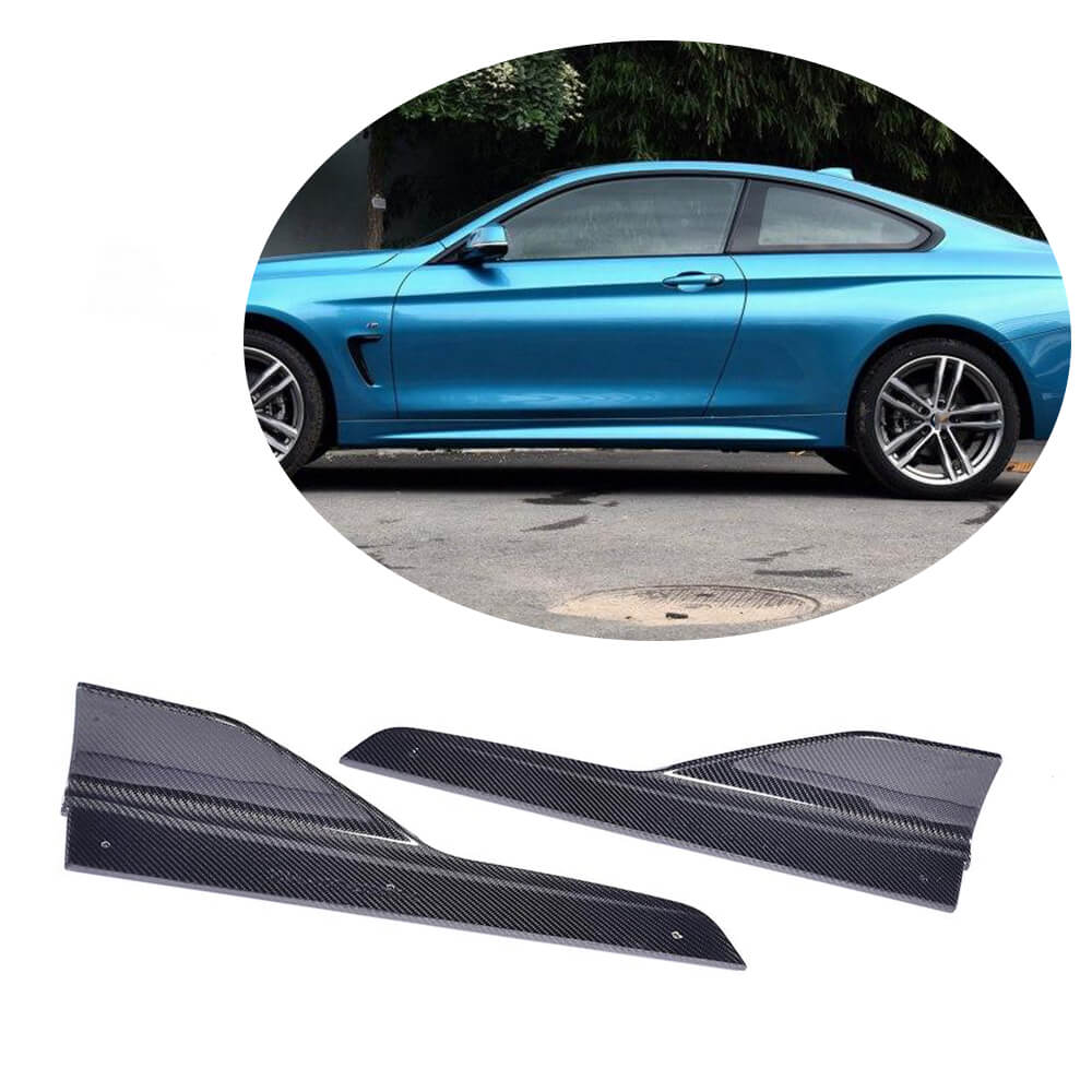 Side Skirt Extensions (for F32/F33/F36 M-Sport, Carbon) for BMW 4 Series F-32 2012-2020 - image 1
