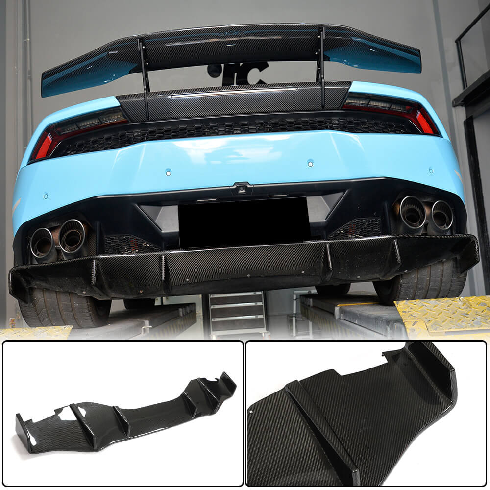 Rear Bumper Diffuser V1 (Carbon) for Lamborghini Huracan 2014- - image 1