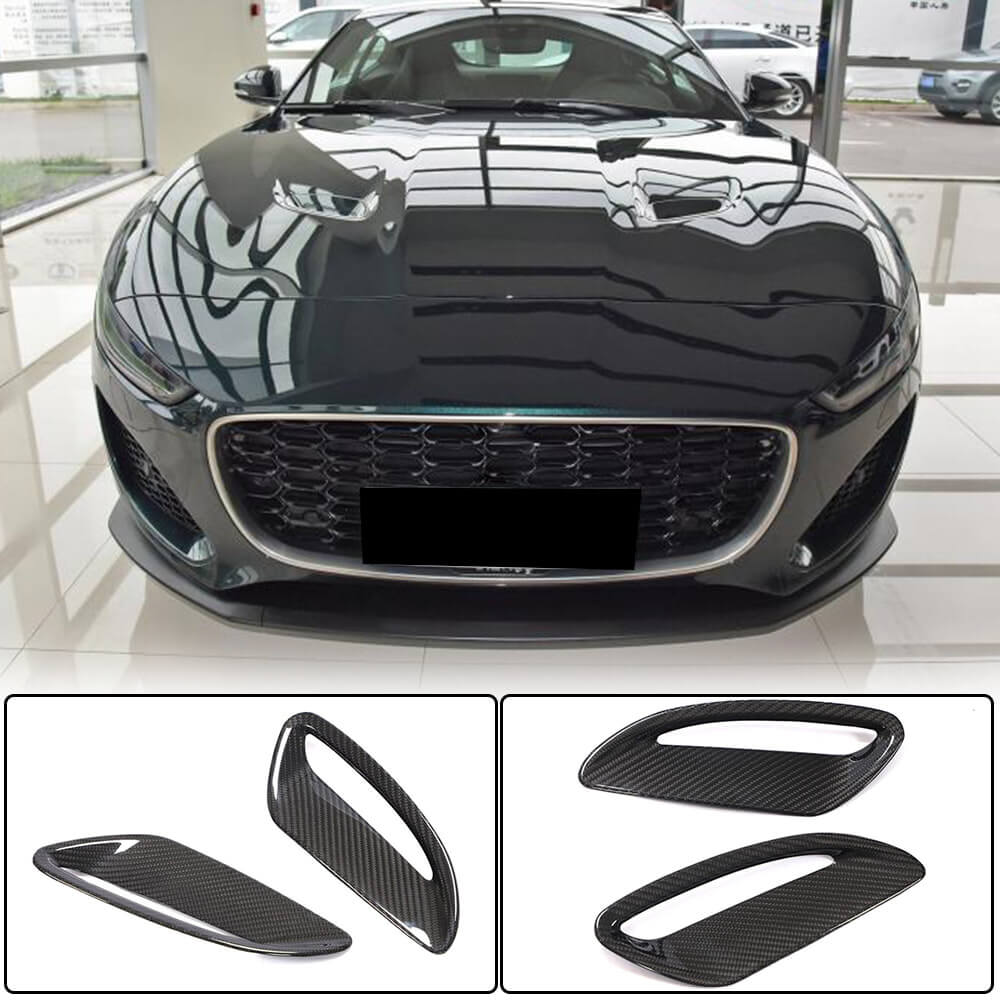 Covers on the hood (2021+, Carbon) for Jaguar F-Type - image 1