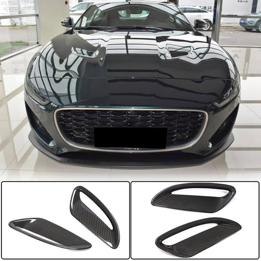 Covers on the hood (2021+, Carbon) for Jaguar F-Type - image 1