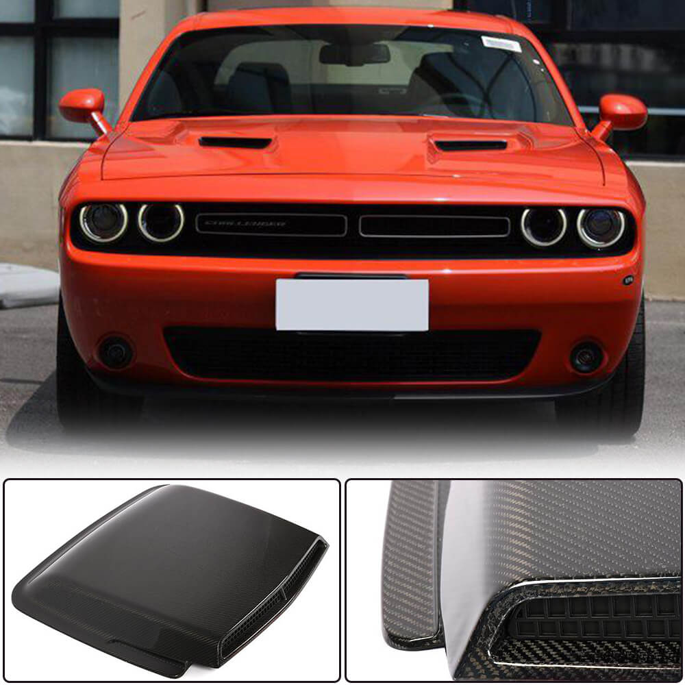 Hood Cover (2015-2019, Carbon) for Dodge Challenger 2008-2023 - image 1