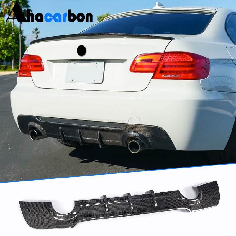 Rear Bumper Diffuser Carbon Fiber V4 (for E92/E93 M Sport) for BMW 3 series E-90/91/92/93 2005-2011 - image 1
