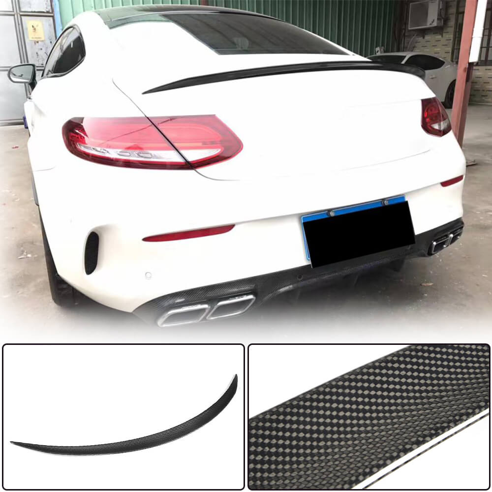 Spoiler V3 (for Coupe 2015-2019, Carbon) for Mercedes C-сlass W205 2014-2021 - image 1