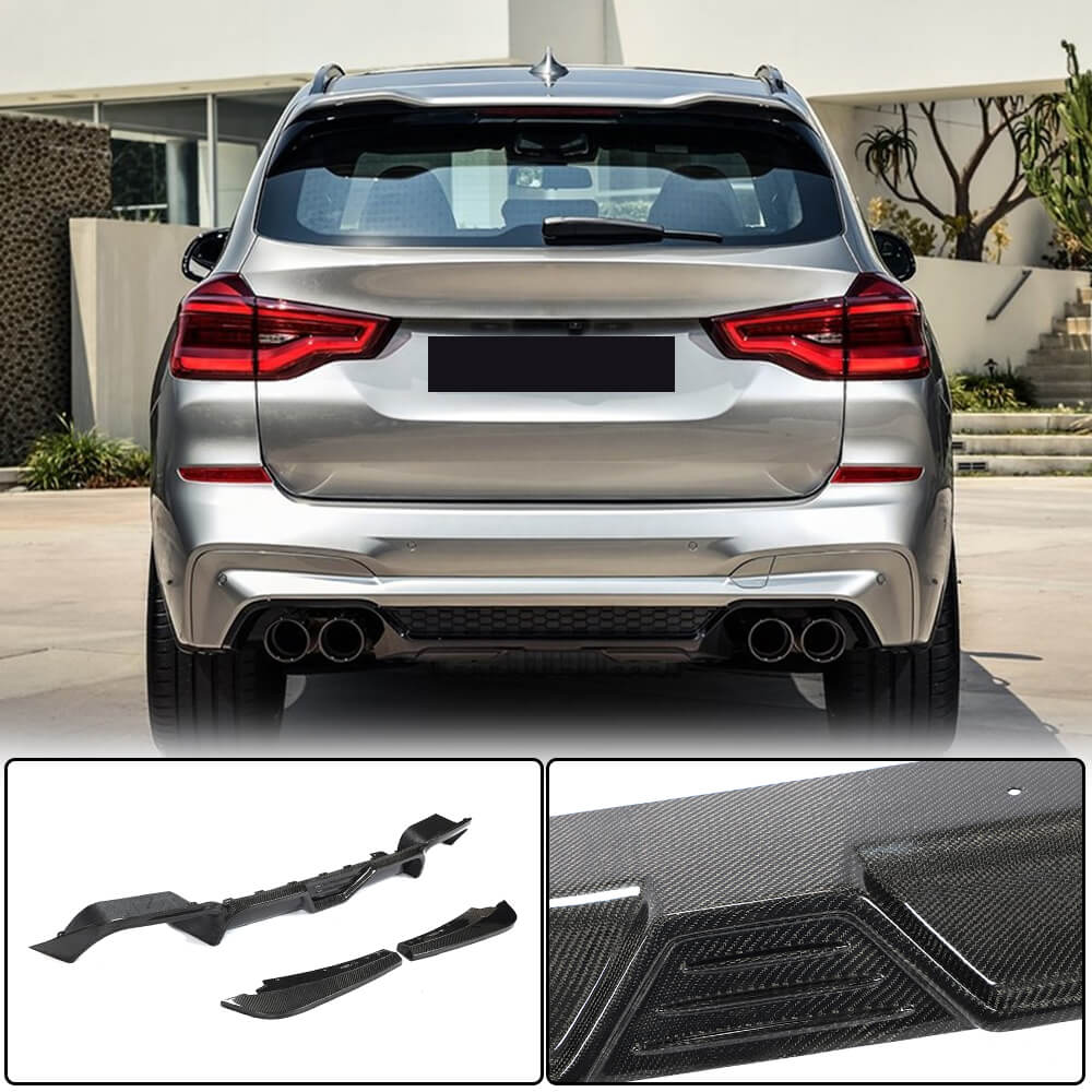 Rear Bumper Diffuser V2 (for F97 2018-2021, Carbon) for BMW X3 G01 2018- - image 1