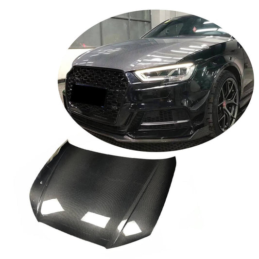 Hood V2 (for Sedan 2012-2016, Carbon) for Audi A3 2012-2020 - image 1