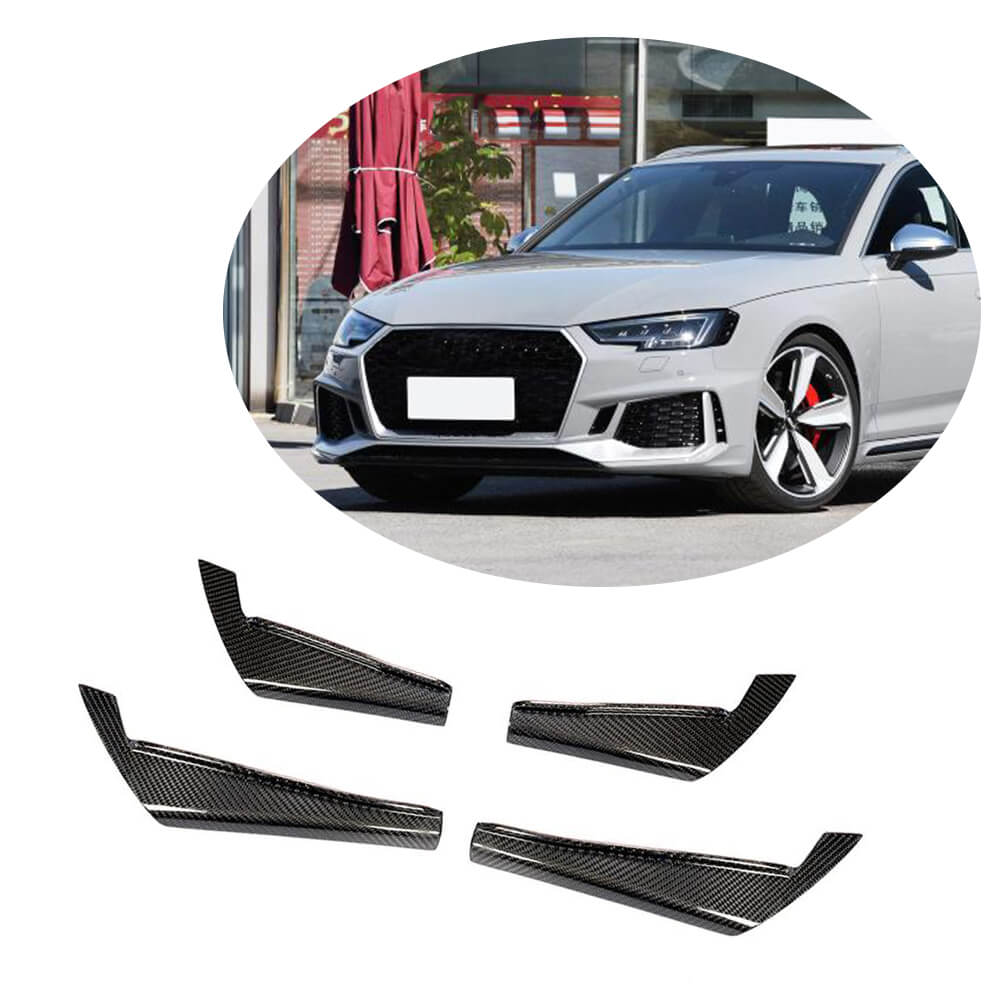 Front bumper lip (for Base 2015-2019, Carbon) for Audi A4 B9 2015-2024 - image 1