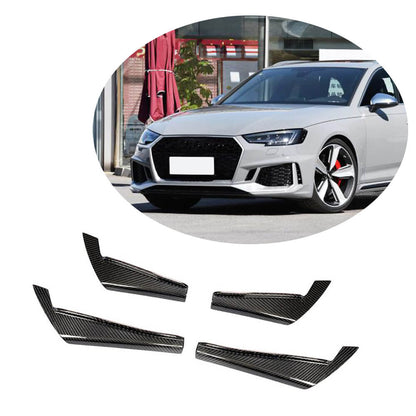 Front bumper lip (for Base 2015-2019, Carbon) for Audi A4 B9 2015-2024 - image 1