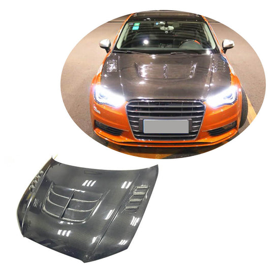 Hood V1 (for Sedan 2012-2016, Carbon Fiber) for Audi A3 2012-2020 - image 1