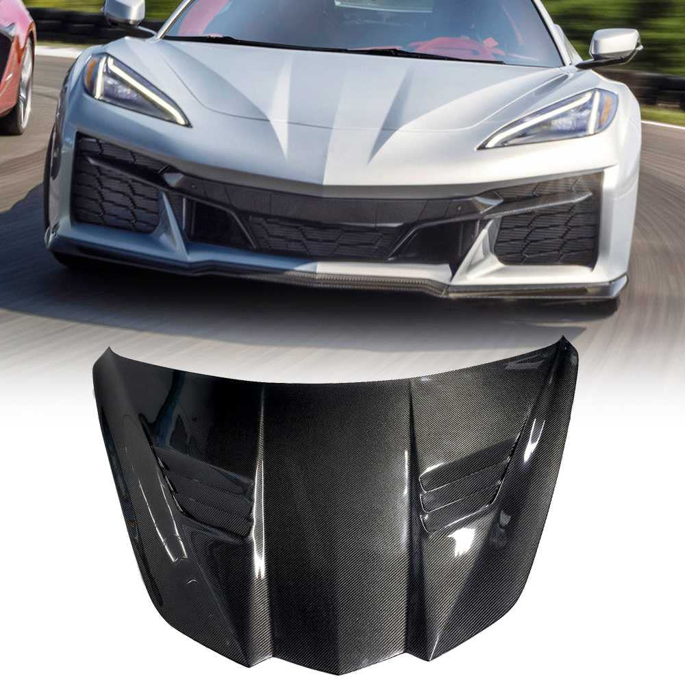 Hood (for Z06, 2022-2024, Carbon) for Chevrolet Corvette C8 2019- - image 1
