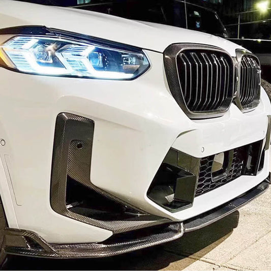 Front bumper lip (for F97 2022-2024, Carbon) for BMW X3 G01 2018- - image 1