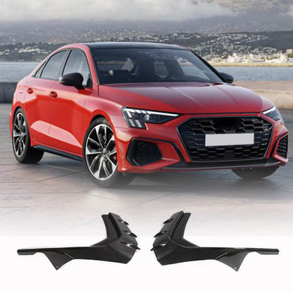 Front bumper extensions (for S-Line SD 2020-2023, Carbon) for Audi A3 2020- - image 1