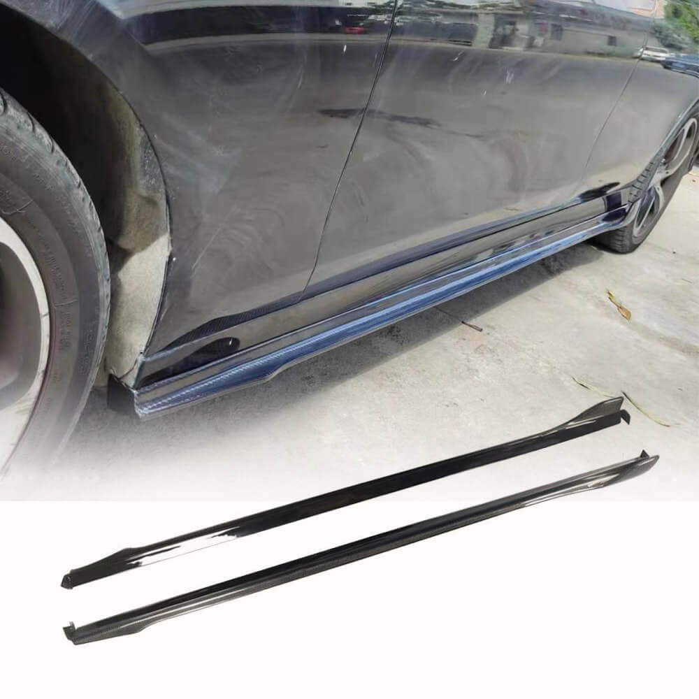 Side Skirts (for E63 AMG 2020-2023, Carbon) for Mercedes E-сlass W213 2016-2023 - image 1