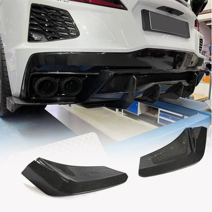 Rear bumper cover (2019-2022, Carbon) for Chevrolet Corvette C8 2019- - image 1