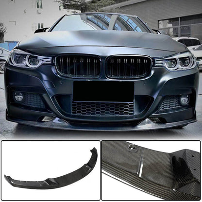 Front Bumper Lip Carbon Fiber V1 (M-Sport) for BMW 3 series F-30/31/34 2012-2019 - image 1