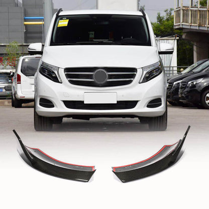 Front Bumper Flap Covers (for V Class 2014-2019, Carbon) for Mercedes Vito/V-class W447 2014- - image 1