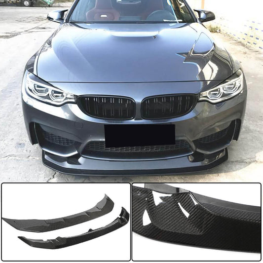 Front Bumper Lip Carbon Fiber V1 (for F82/F83) for BMW 4 series F-32 2012-2020 - image 1