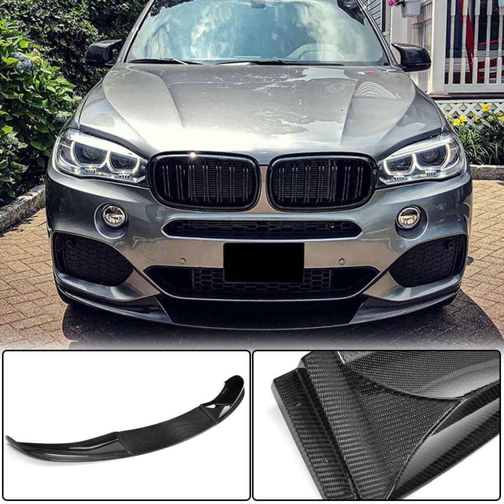 Front Bumper Lip Carbon Fiber (M-Sport) for BMW X5 F-15 2013-2018 - image 1