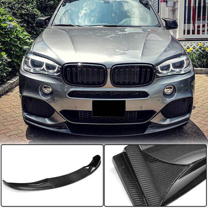 Front Bumper Lip Carbon Fiber (M-Sport) for BMW X5 F-15 2013-2018 - image 1