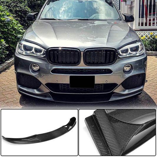 Front Bumper Lip Carbon Fiber (M-Sport) for BMW X5 F-15 2013-2018 - image 1