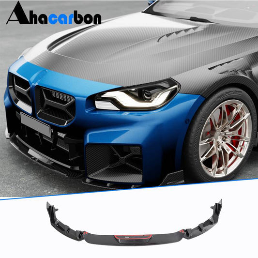 Front Bumper Lip Dry Carbon Fiber V4 (for G87) for BMW 2 Series G42 2021- - image 1
