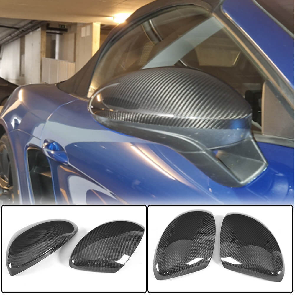 Mirror Covers (Carbon) for Porsche Boxster/Cayman 982 (718) 2016- - image 1