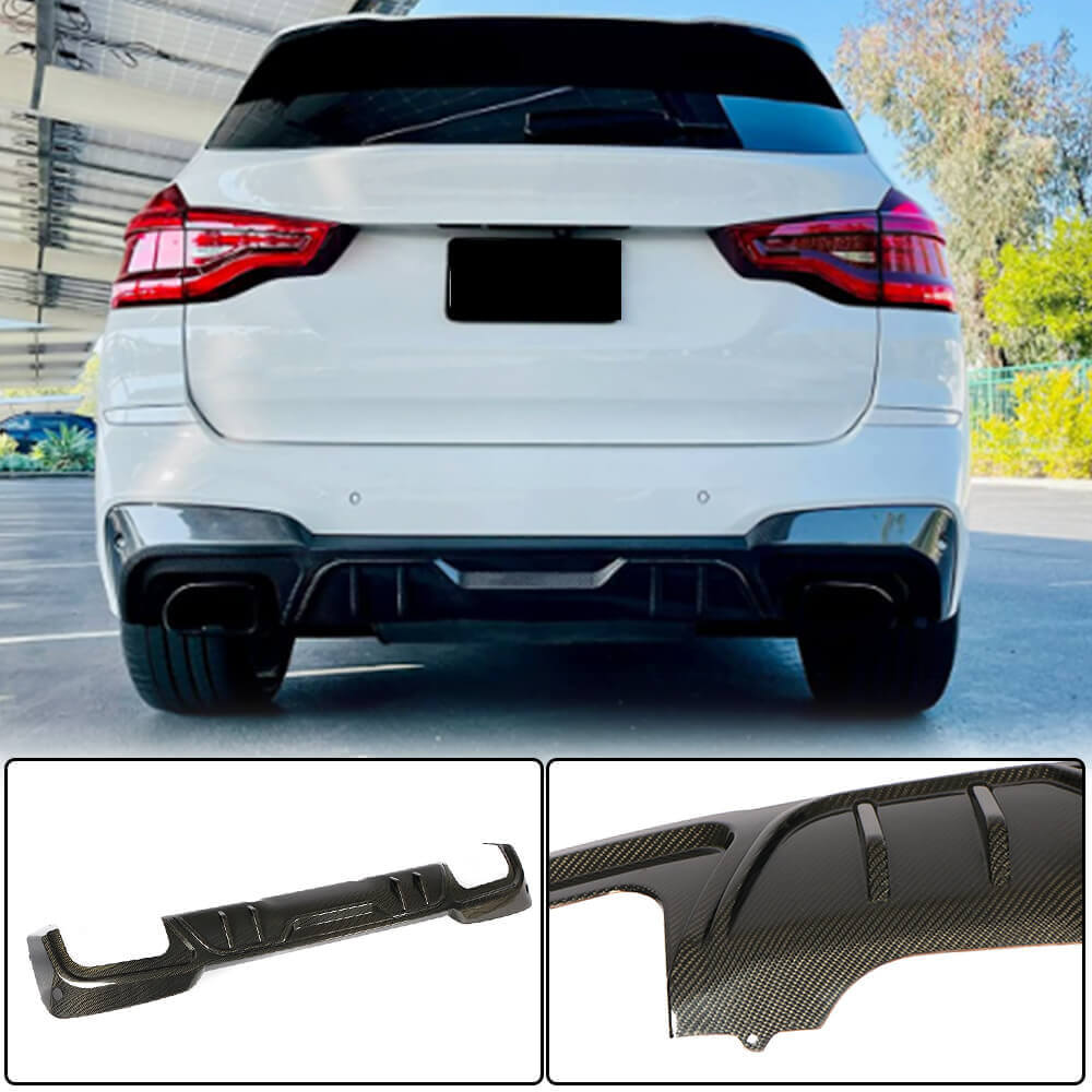Rear Bumper Diffuser (for original M-Sport 2018-2021, Carbon) for BMW X3 G01 2018- - image 1
