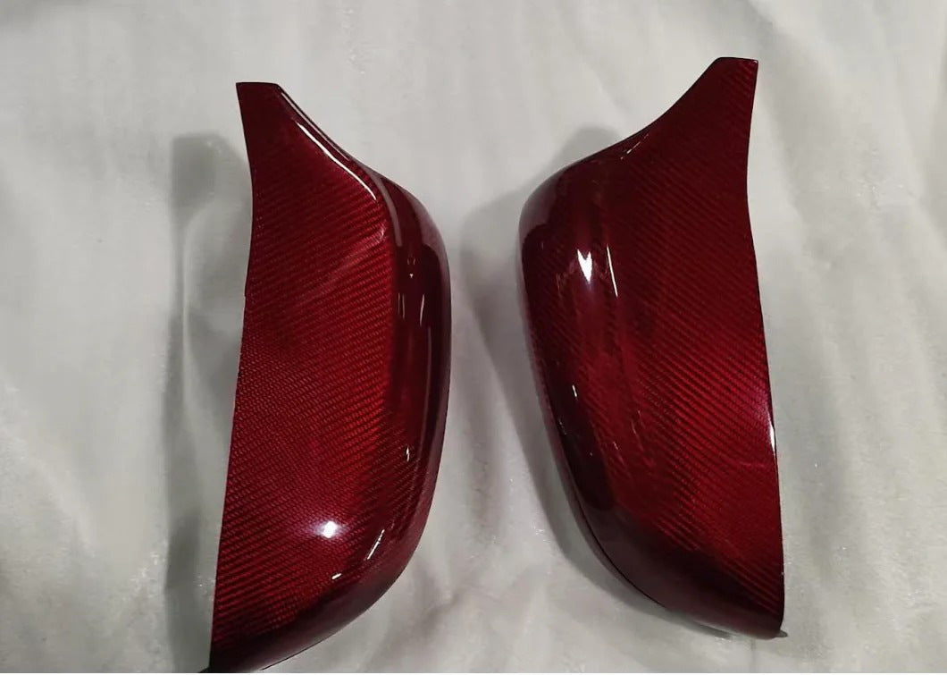 Mirror Covers M-Look Red Carbon for BMW 5 Series G30/31 2017-2023 - image 1