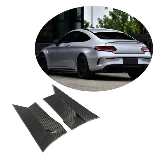 Covers on rear fenders (for coupe/cabriolet C63 AMG 2015-2019, Carbon) for Mercedes C-class W205 2014-2021 - image 1