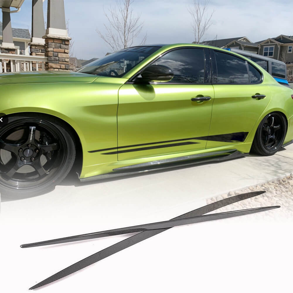 Side Skirts V1 (for Base/Sport, Carbon) for Alfa Romeo Giulia 2016-2022 - image 1