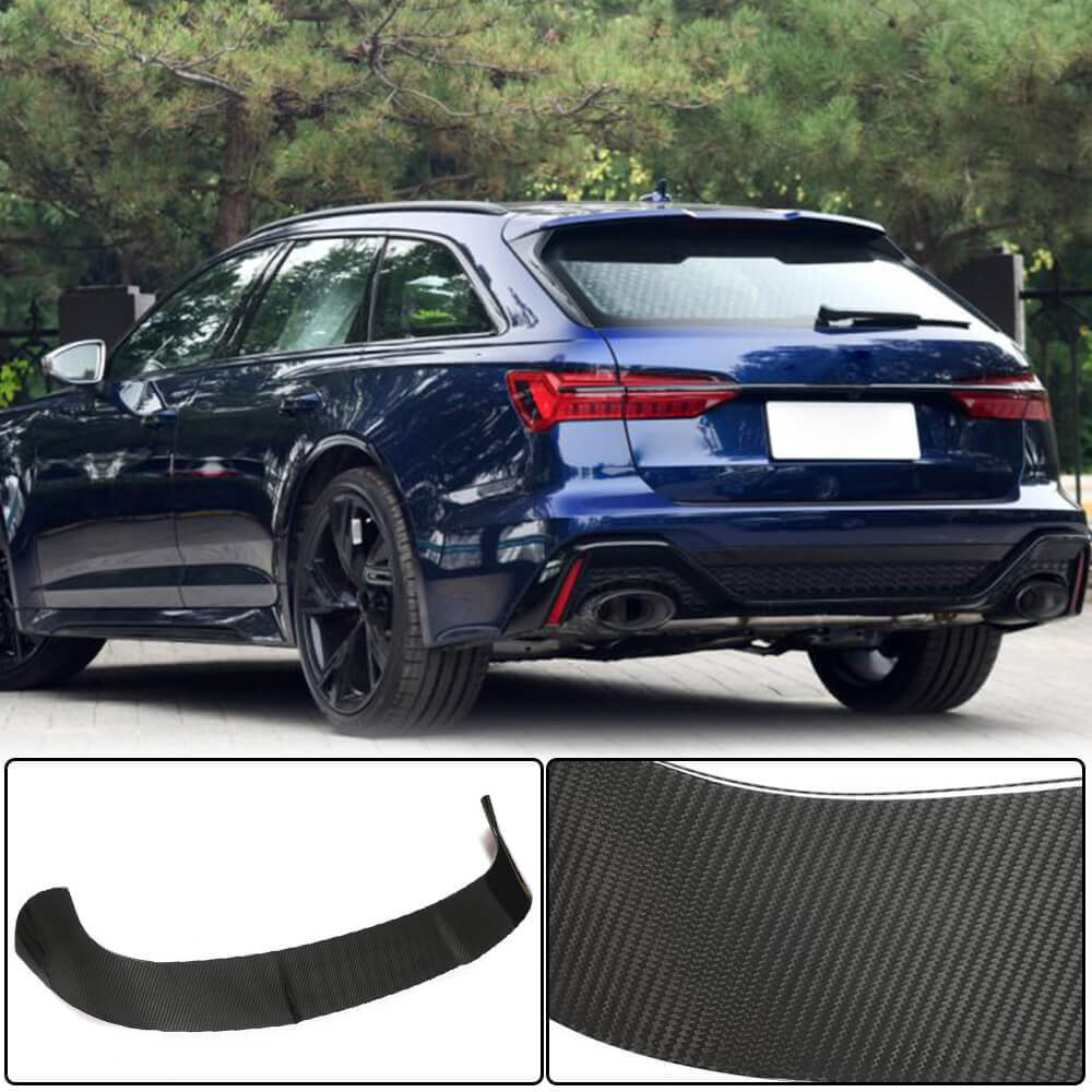 Rear Roof Spoiler Dry Carbon Fiber V1 for Audi A6 C8 2018- - image 1