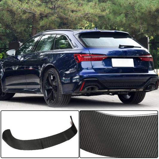 Rear Roof Spoiler Dry Carbon Fiber V1 for Audi A6 C8 2018- - image 1