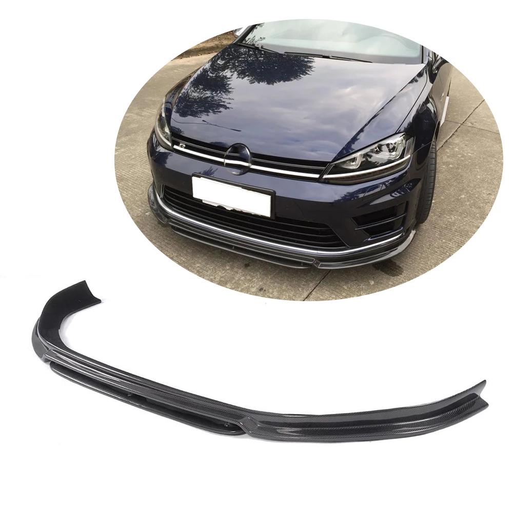 Front Bumper Lip Spoiler (for R/R-Line 2012-2017, Carbon) for Volkswagen Golf 7/E-Golf 2012-2020 - image 1