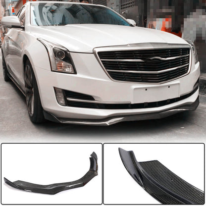 Front Bumper Lip Spoiler (for Base, Carbon) for Cadillac ATS 2012-2019 - image 1