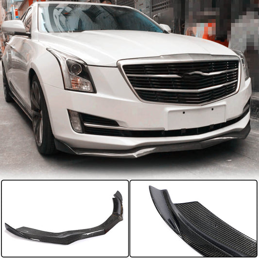 Front Bumper Lip Spoiler (for Base, Carbon) for Cadillac ATS 2012-2019 - image 1