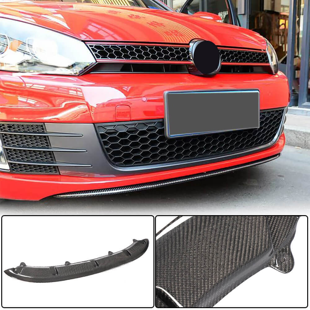 Front Bumper Lip V3 for GTI HB 2010-2013 Carbon for Volkswagen Golf 6 2008-2014 - image 1