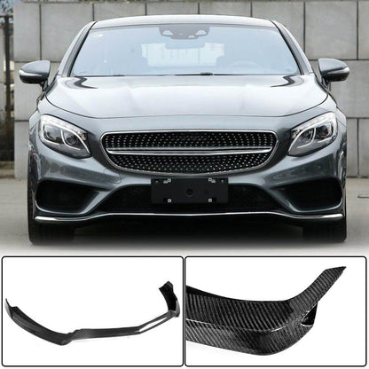 Front Bumper Lip V1 for AMG-Line 2015-2018 Carbon for Mercedes S-class C217 Coupe 2014-2020 - image 1