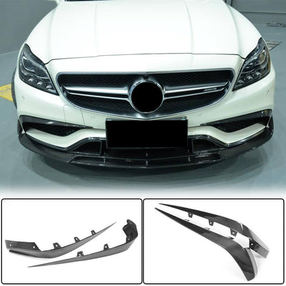Covers on the front bumper (for CLS63 AMG SD 2015-2018, Carbon) for Mercedes CLS C218 2011-2018 - image 1