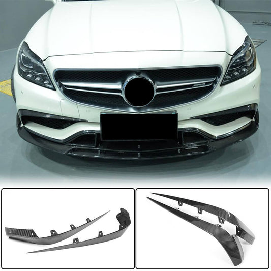 Covers on the front bumper (for CLS63 AMG SD 2015-2018, Carbon) for Mercedes CLS C218 2011-2018 - image 1