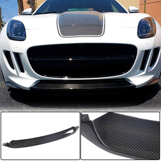 Front Bumper Lip Spoiler (2013-2015, Carbon) for Jaguar Project 7 2013-2015 - image 1