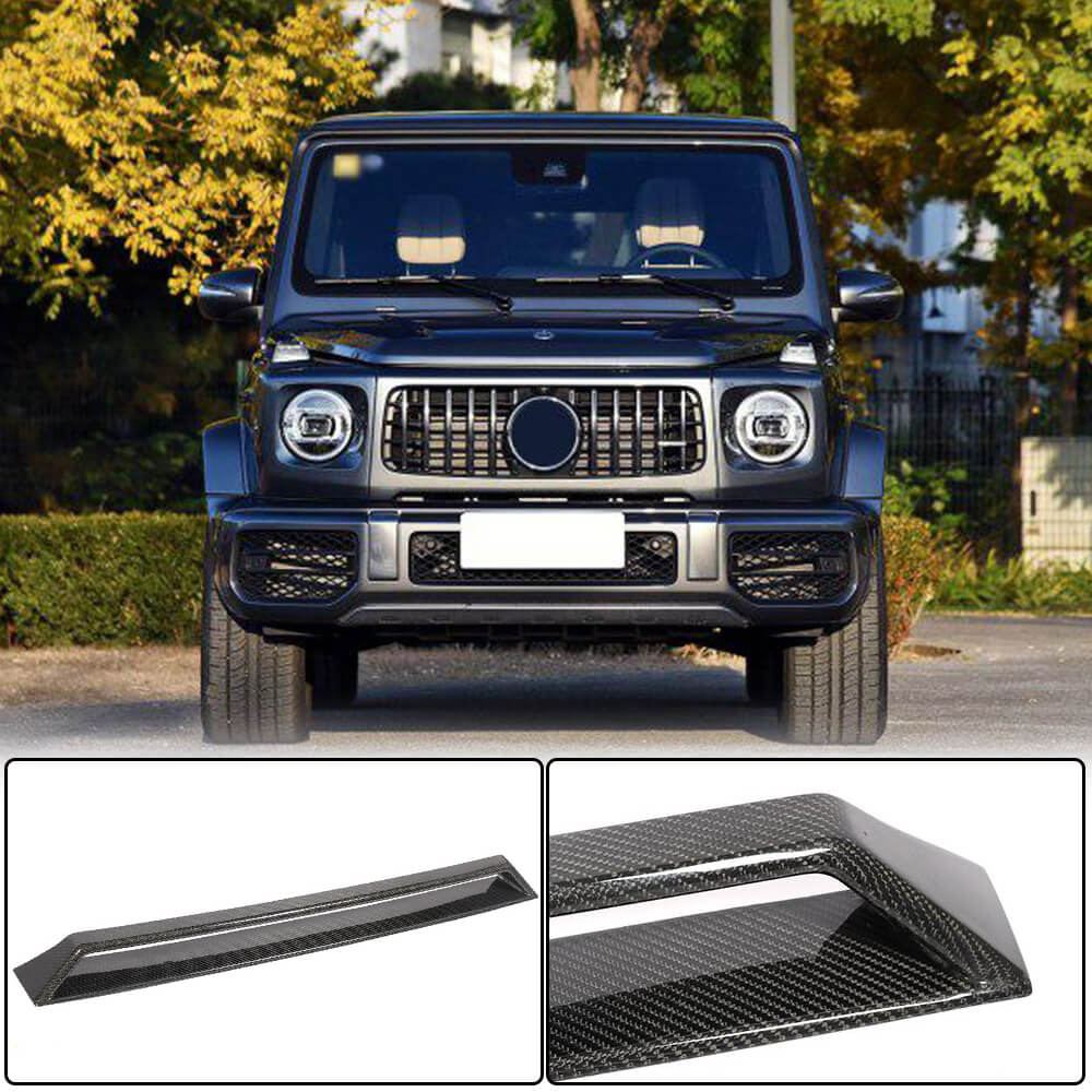 Front Bumper Lip V2 (for G63 AMG, Dry Carbon) for Mercedes G сlass W463 2018-2024 - image 1