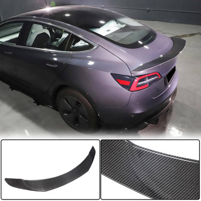 Rear Trunk Spoiler Carbon Fiber V1 (2016-2022) for Tesla Model 3 - image 1