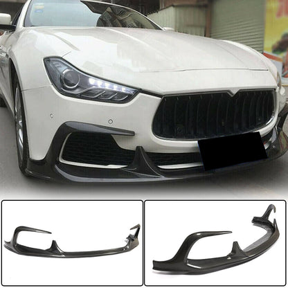 Lip V1 front bumper cover (for Base/S/S Q4 2013-2017, Carbon) for Maserati Ghibli 2013-2023 - image 1