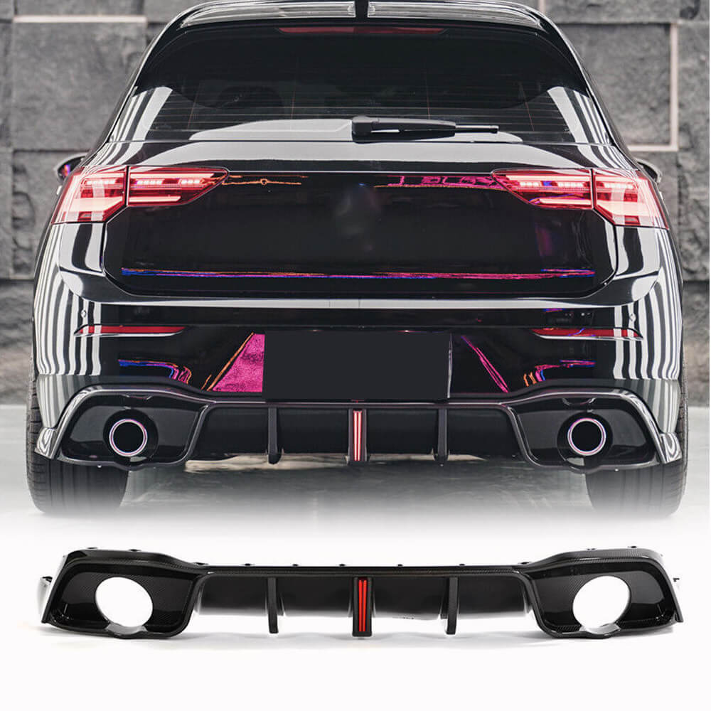 Rear Bumper Diffuser for GTI HB, Carbon for Volkswagen Golf 8 2019- - image 1