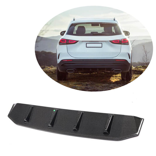 Rear Bumper Diffuser (for AMG-Line, Carbon) for Mercedes GLA H247 2020- - image 1