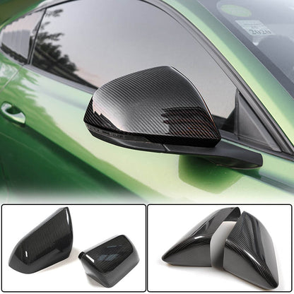 Mirror Covers V2 (for USA, Carbon) for Ford Mustang 2015-2023 - image 1